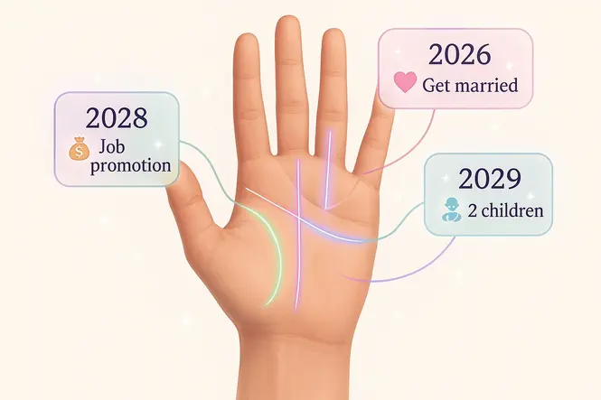 Palm reading prediction visualization